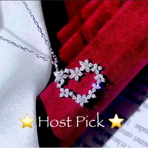 Heart Of Flowers | White Sapphire | White Gold Overlay